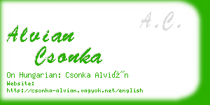 alvian csonka business card